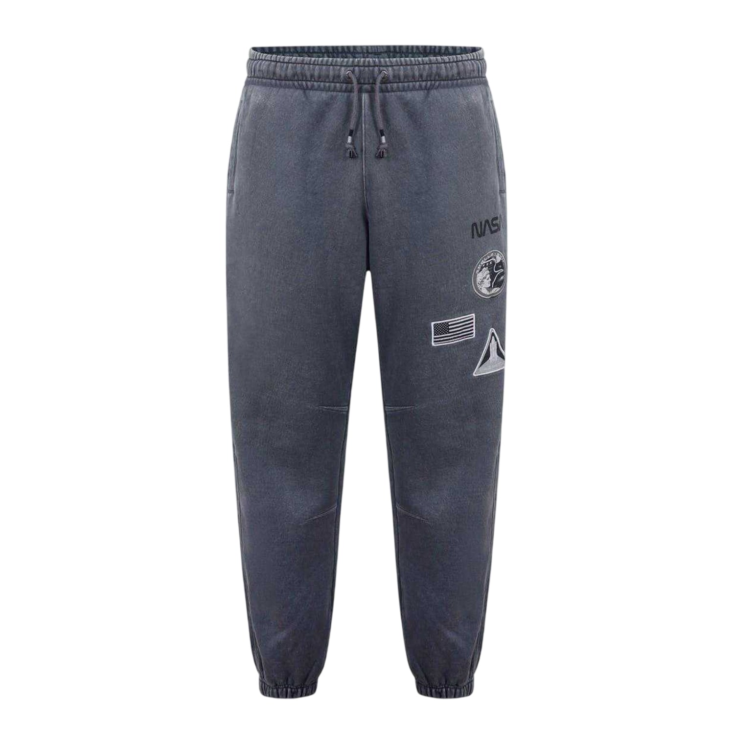 Grey - Front - NASA Mens Washed NASA Slim Joggers