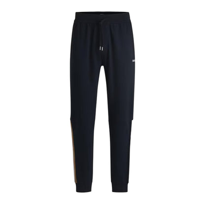 Navy - Front - Boss Mens Iconic Vertical Stripe Joggers