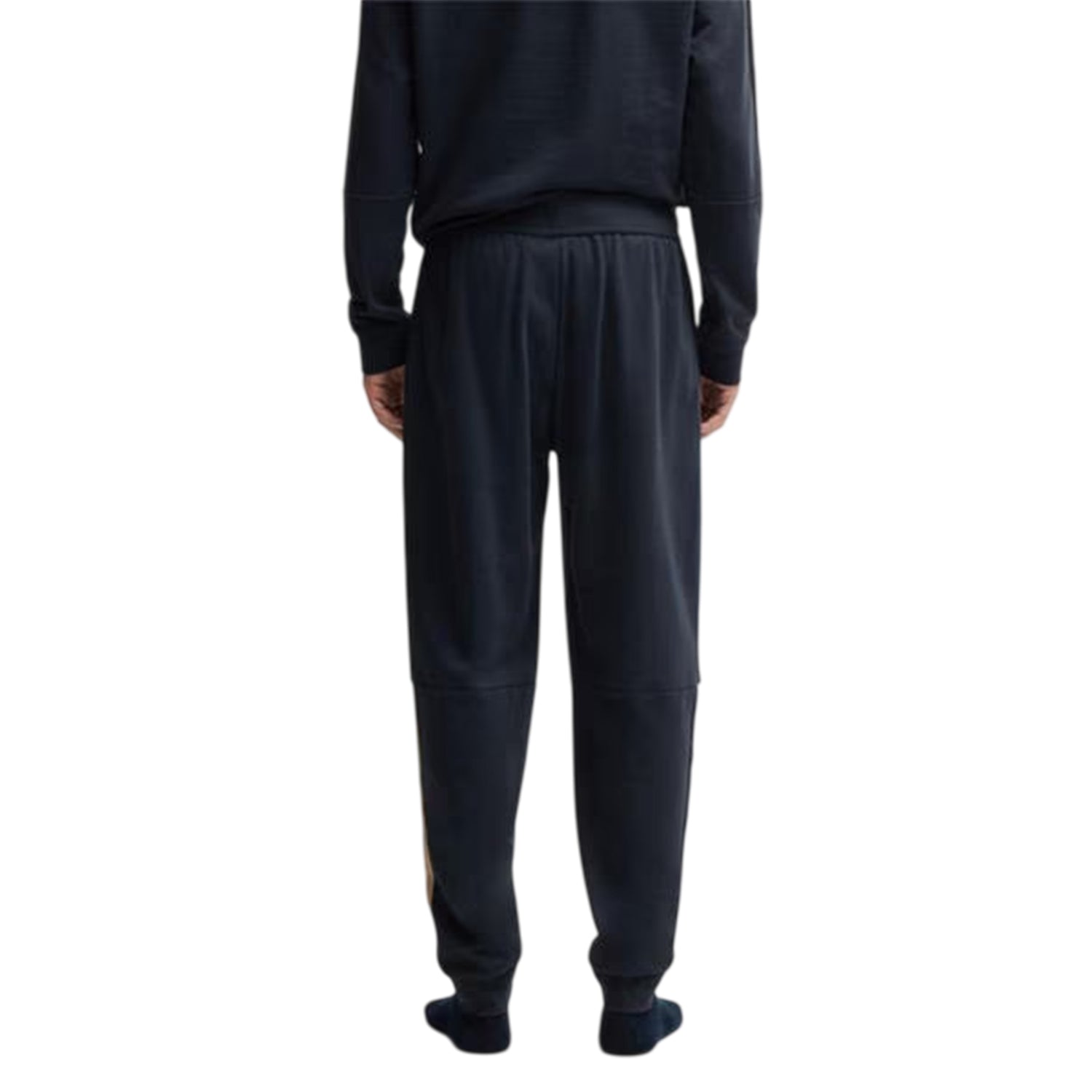 Navy - Back - Boss Mens Iconic Vertical Stripe Joggers