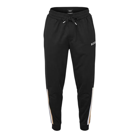 Black - Front - Boss Mens Iconic Vertical Stripe Joggers