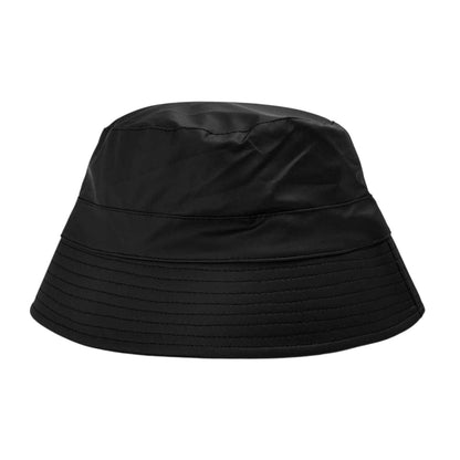 Black - Back - Rains Logo Bucket Hat