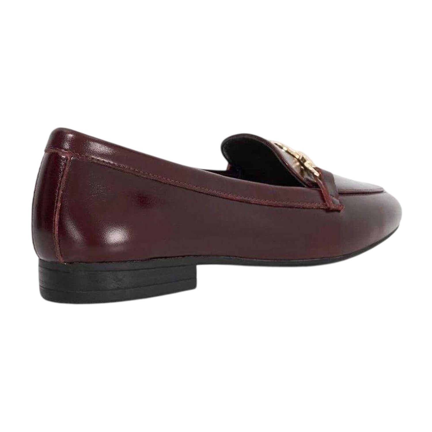 Burgundy - Back - Dune London Womens-Ladies Gladia Leather Snaffle Loafers