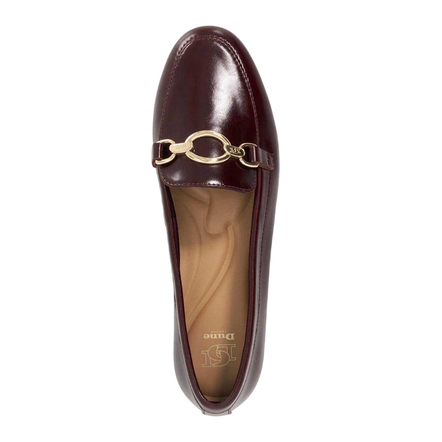 Burgundy - Lifestyle - Dune London Womens-Ladies Gladia Leather Snaffle Loafers