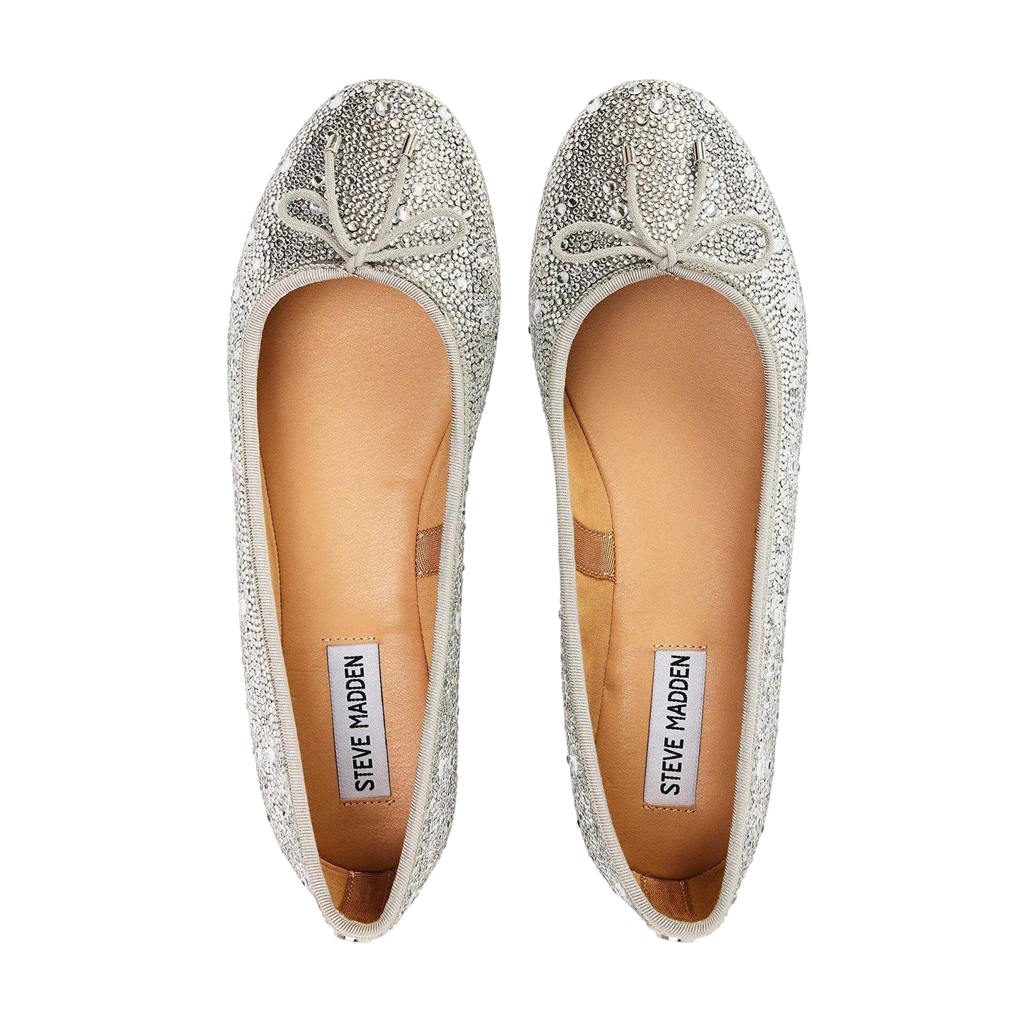 Silver - Lifestyle - Steve Madden Womens-Ladies Blossoms Metallic Ballet Flats