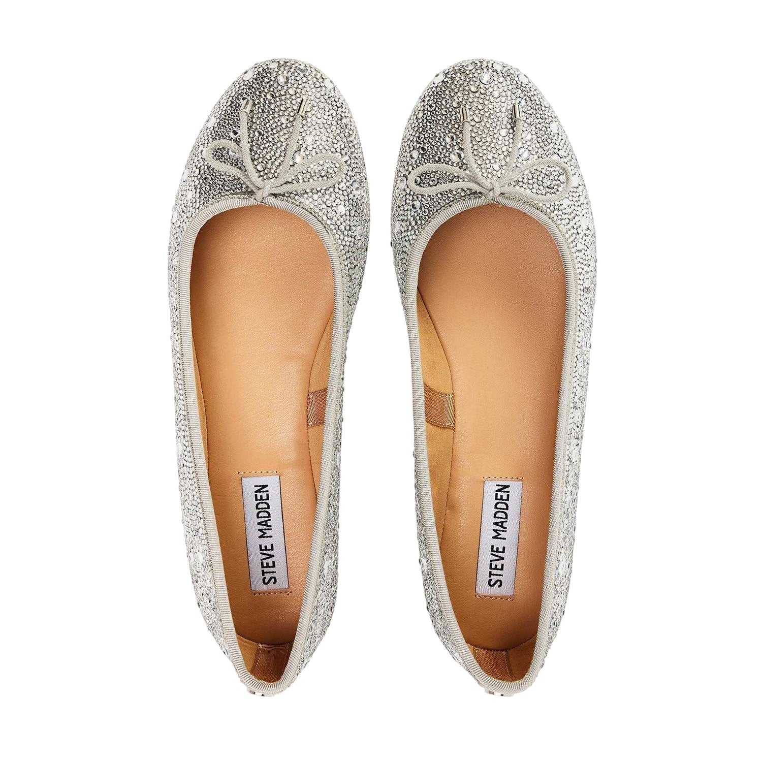 Silver - Lifestyle - Steve Madden Womens-Ladies Blossoms Metallic Ballet Flats