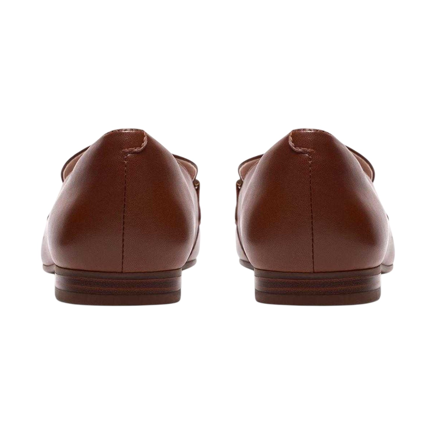 Tan - Back - Clarks Womens-Ladies Tamna Leather Loafers