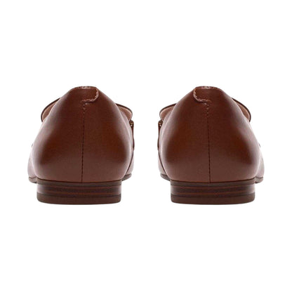 Tan - Back - Clarks Womens-Ladies Tamna Leather Loafers