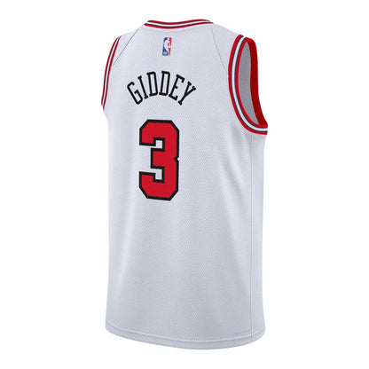 White - Back - Nike Childrens-Kids Swingman Chicago Bulls Sleeveless Basketball Jersey