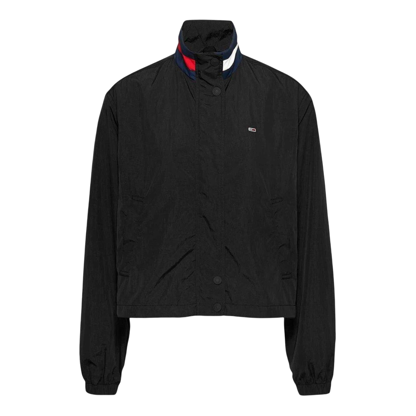 Black - Front - Tommy Jeans Womens-Ladies Essential Harrington Jacket