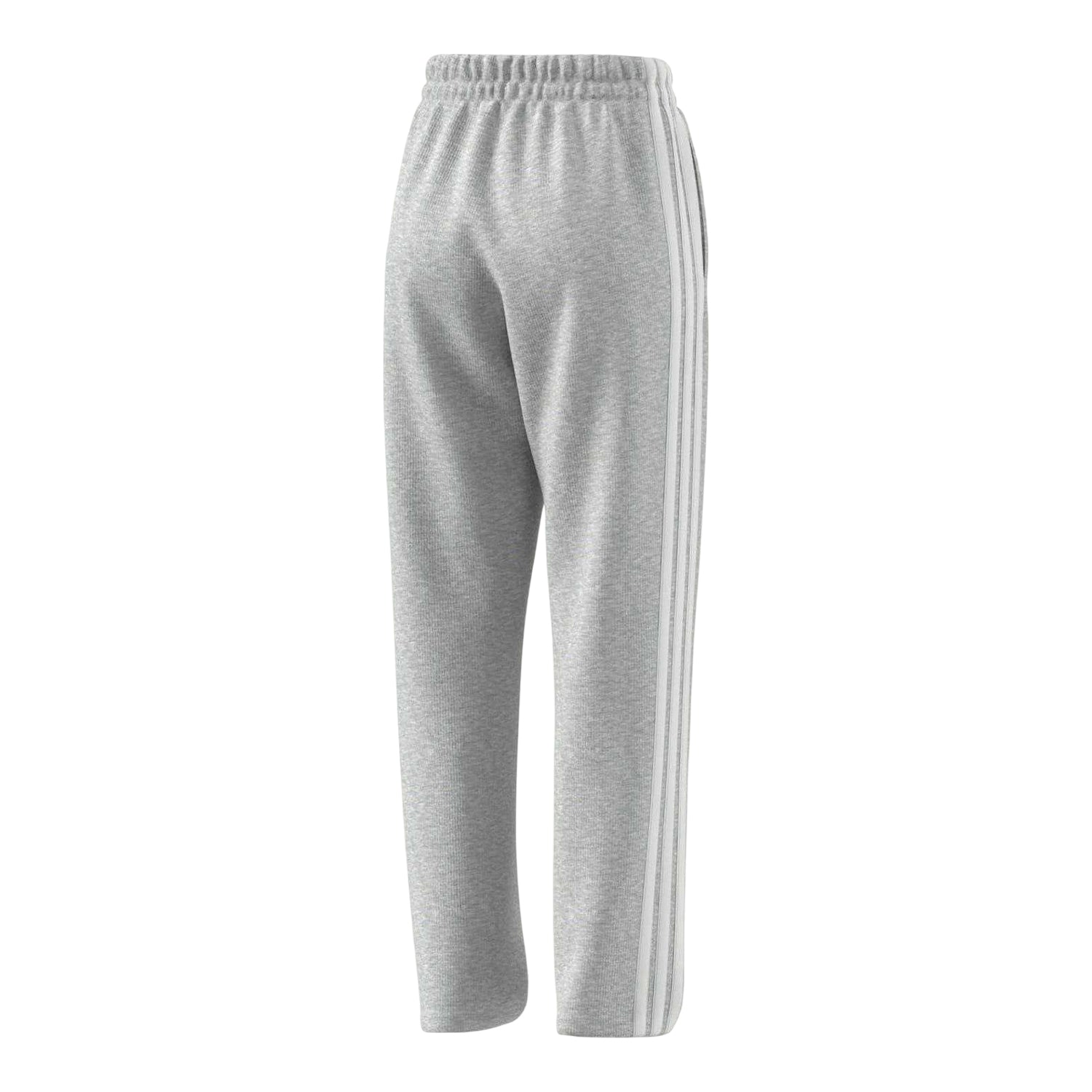 Medium Grey - Back - Adidas Womens-Ladies Essential French Terry 3 Stripes Jogging Bottoms
