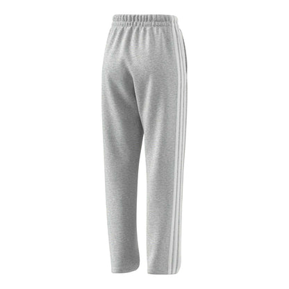 Medium Grey - Back - Adidas Womens-Ladies Essential French Terry 3 Stripes Jogging Bottoms