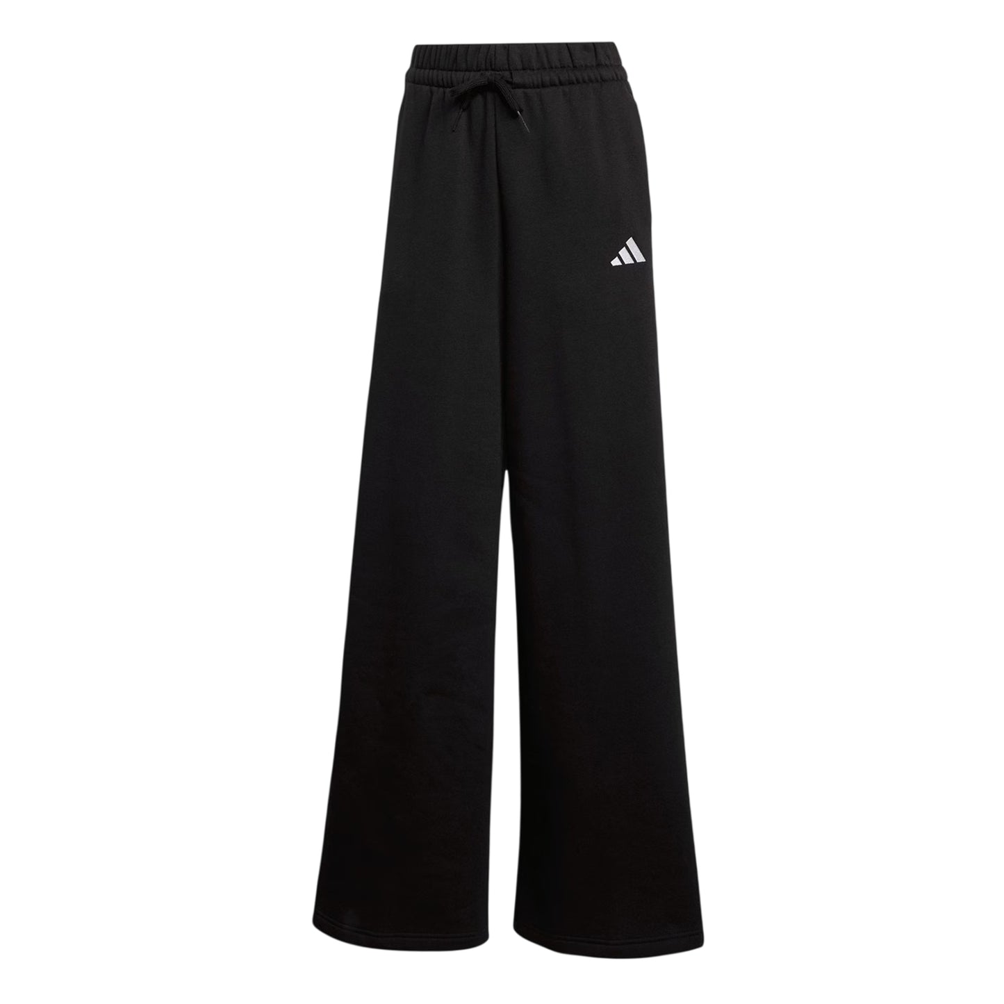 Black-White - Front - Adidas Womens-Ladies Essential French Terry 3 Stripes Jogging Bottoms