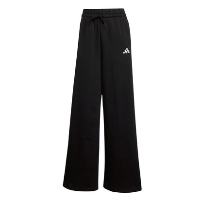 Black-White - Front - Adidas Womens-Ladies Essential French Terry 3 Stripes Jogging Bottoms