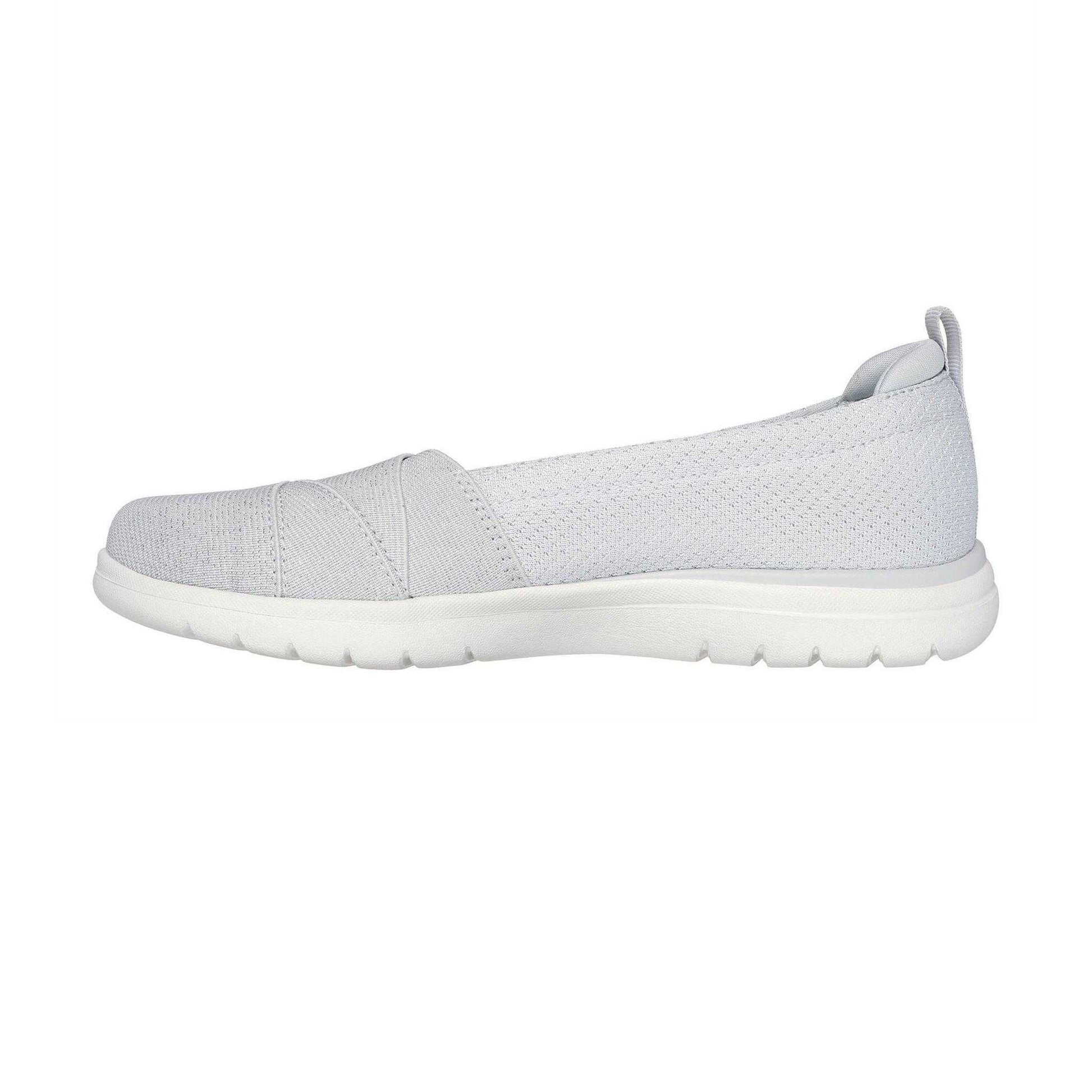 Light Grey - Back - Skechers Womens-Ladies Flex Slip-on Trainers