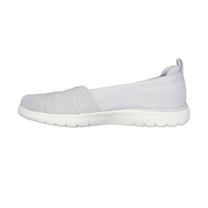 Light Grey - Back - Skechers Womens-Ladies Flex Slip-on Trainers