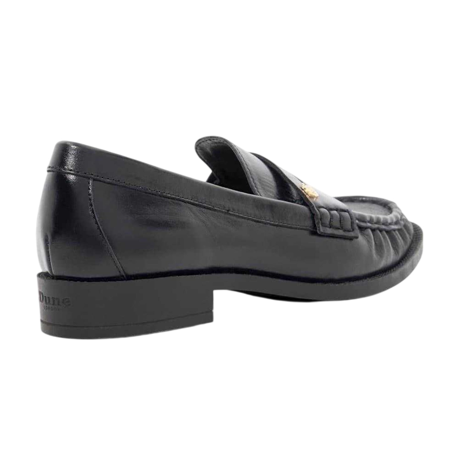 Black - Back - Dune London Womens-Ladies Galex Leather Penny Loafers
