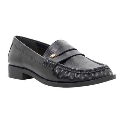 Black - Side - Dune London Womens-Ladies Galex Leather Penny Loafers