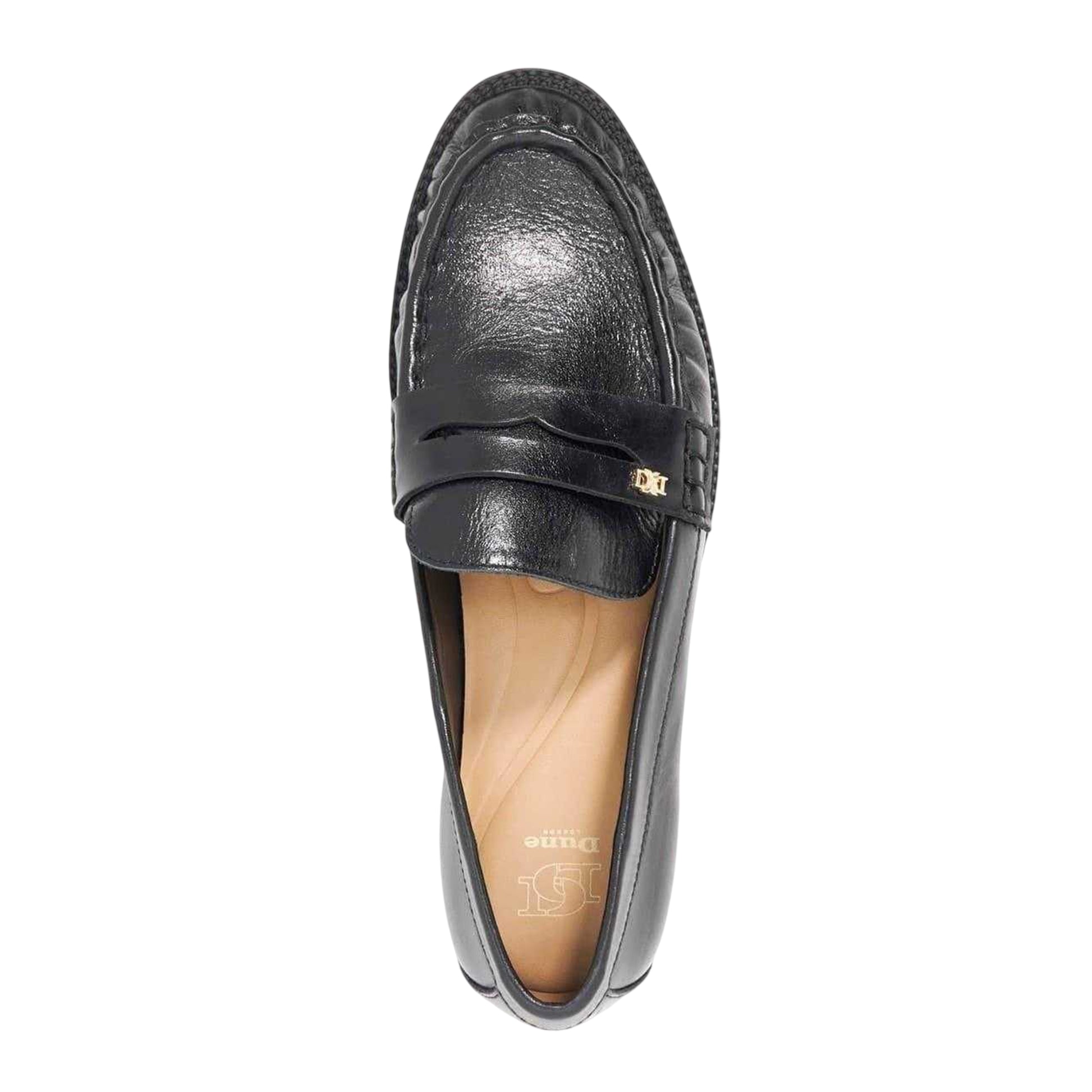 Black - Lifestyle - Dune London Womens-Ladies Galex Leather Penny Loafers