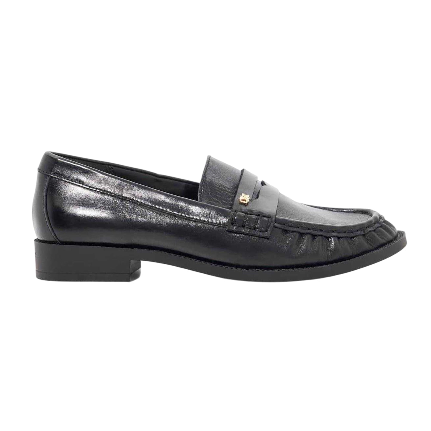 Black - Front - Dune London Womens-Ladies Galex Leather Penny Loafers