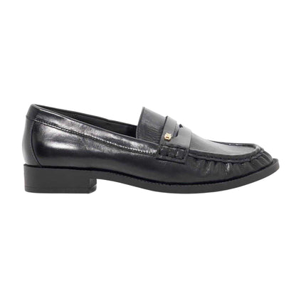Black - Front - Dune London Womens-Ladies Galex Leather Penny Loafers