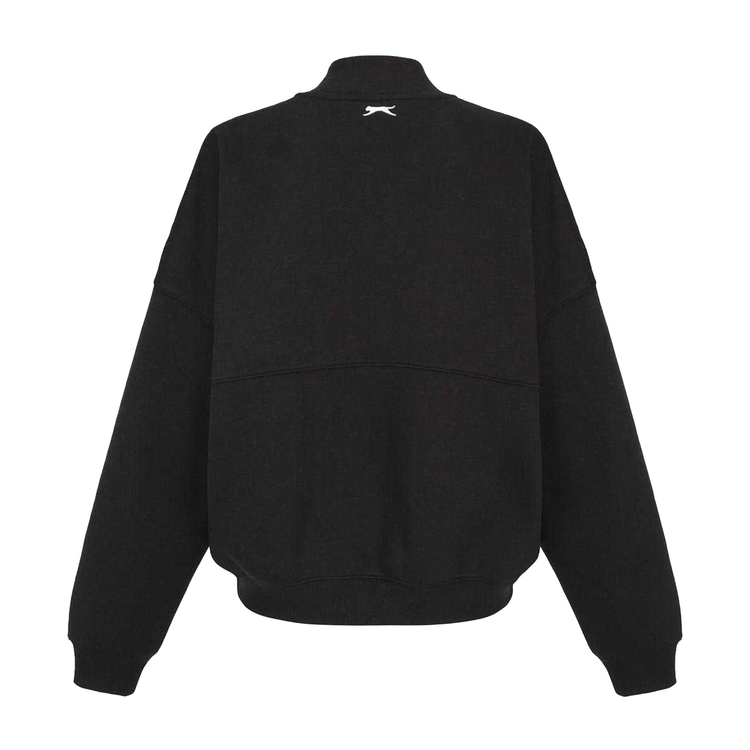 Black - Back - Slazenger Womens-Ladies Polycotton Oversized Bomber Jacket