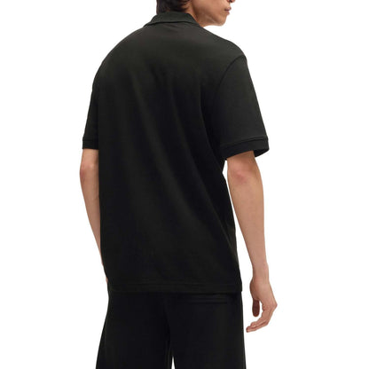 Black - Back - Hugo Mens Double Logo Polo Shirt