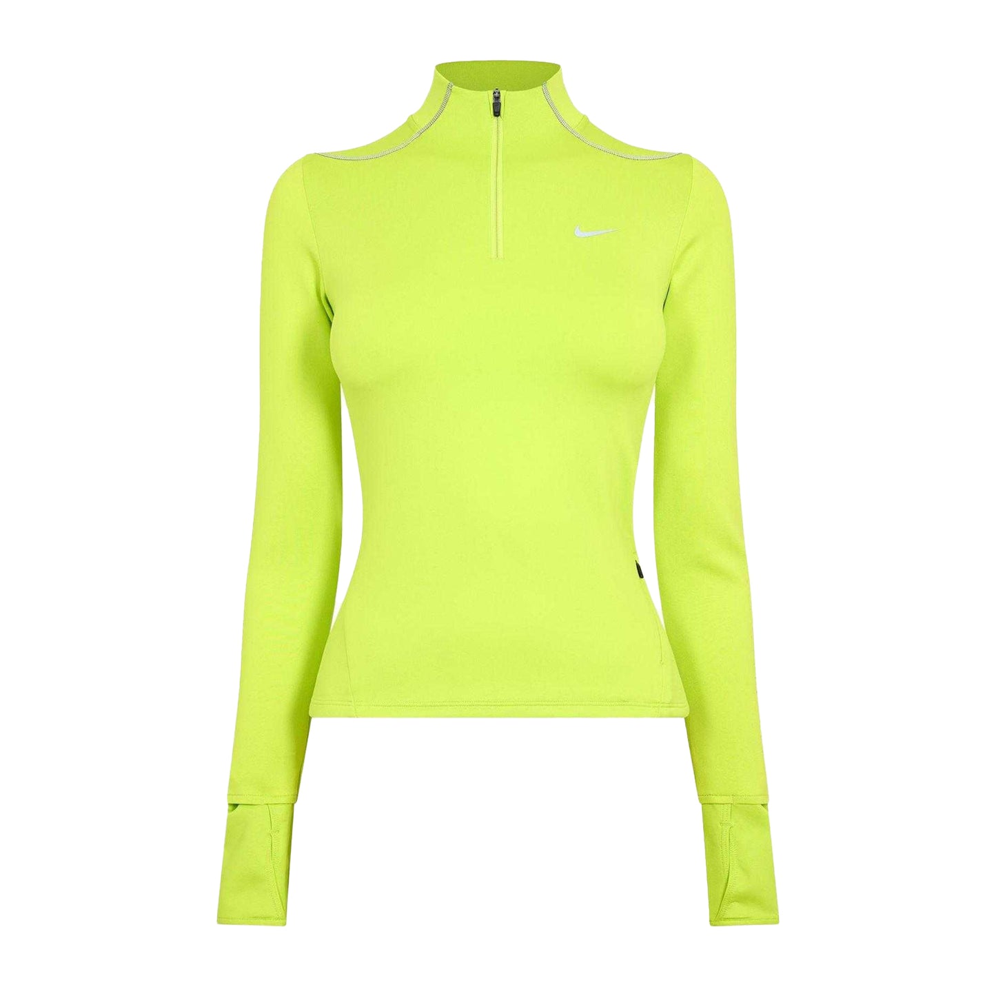 Silver - Front - Nike Womens-Ladies Swift Jersey Quarter Zip Top