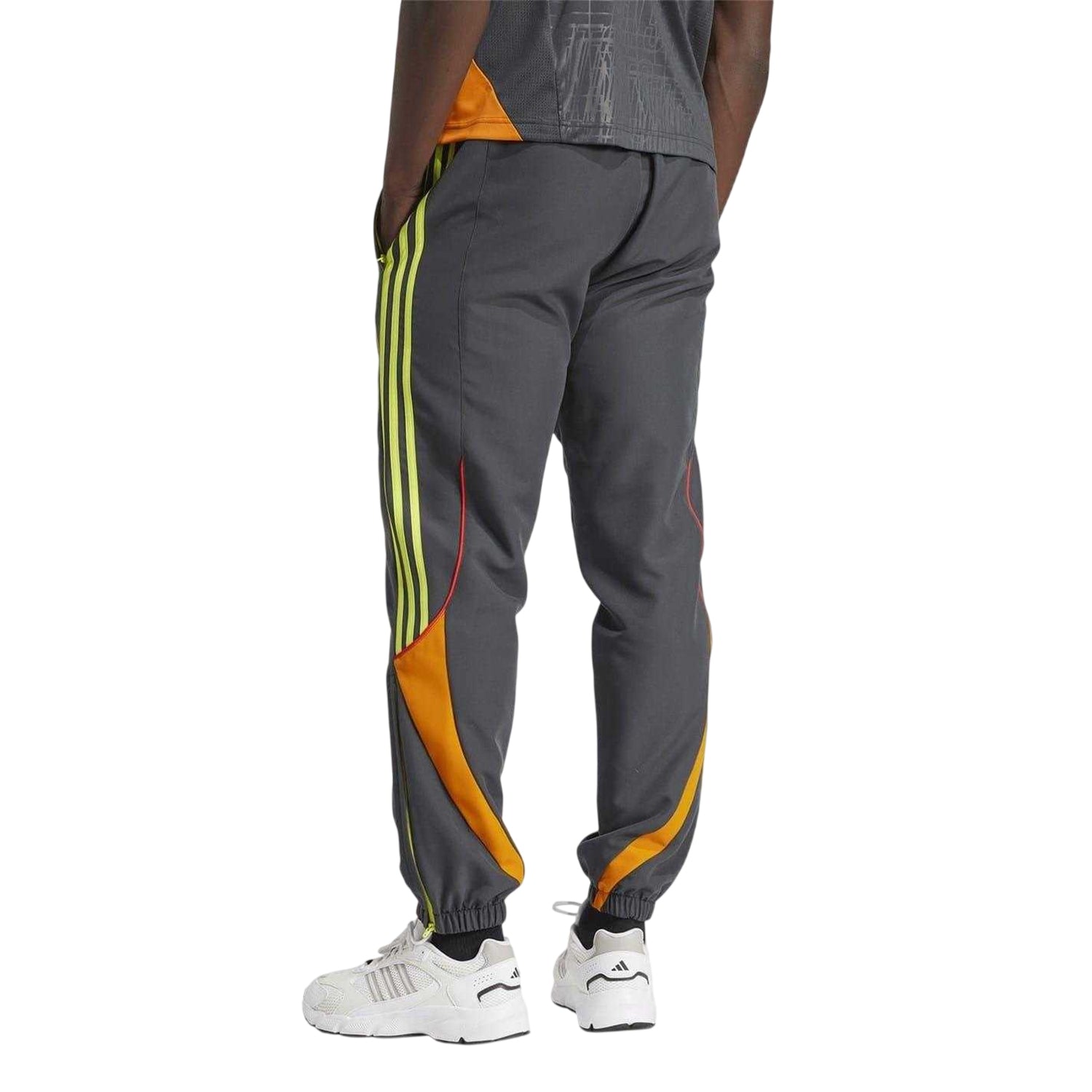 Dark Grey - Back - Los Angeles FC Mens Adidas Tracksuit Bottoms