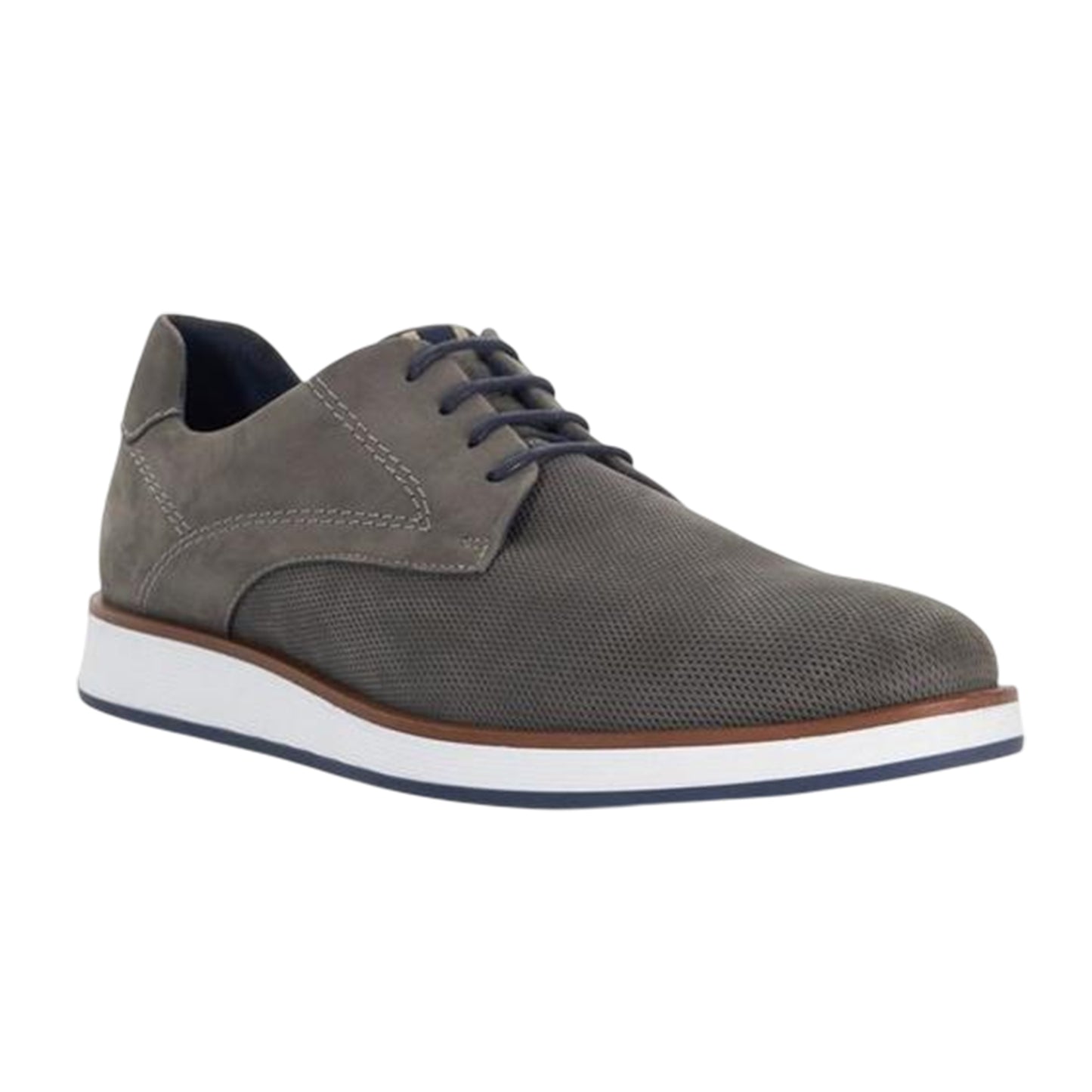 Grey - Side - Dune London Mens Beko Oxfords