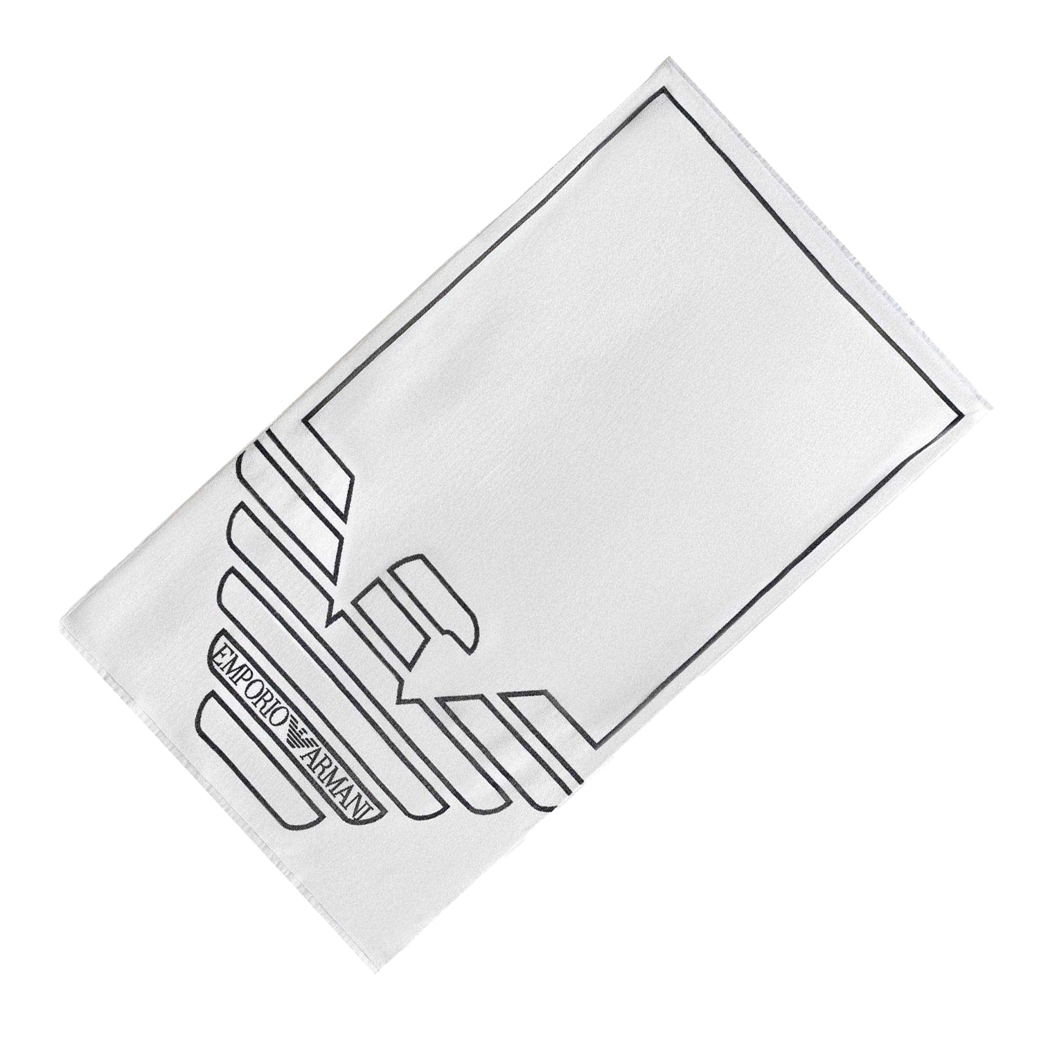 White - Back - Emporio Armani EA7 Woven Beach Towel
