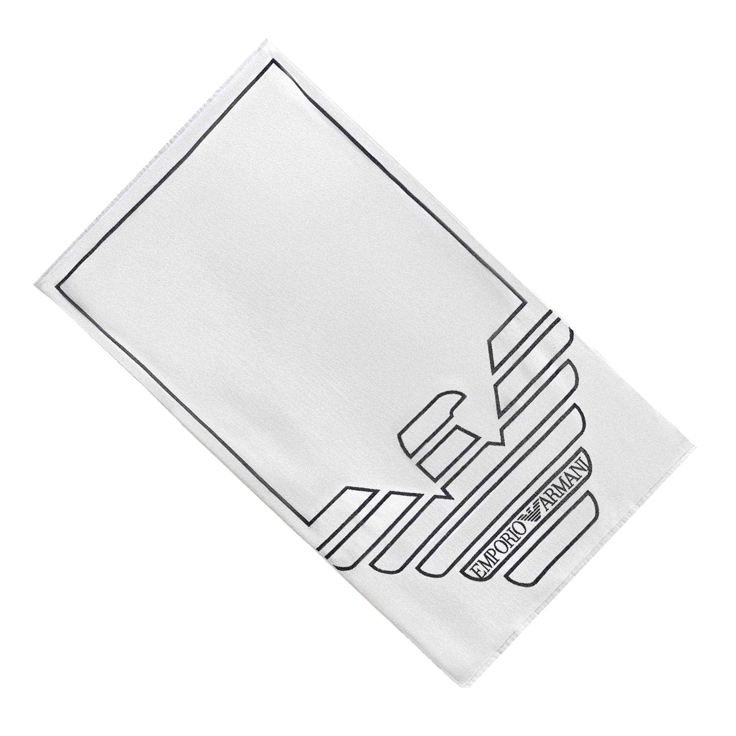 White - Side - Emporio Armani EA7 Woven Beach Towel