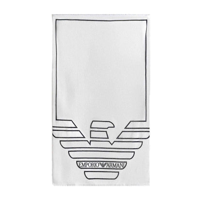White - Front - Emporio Armani EA7 Woven Beach Towel