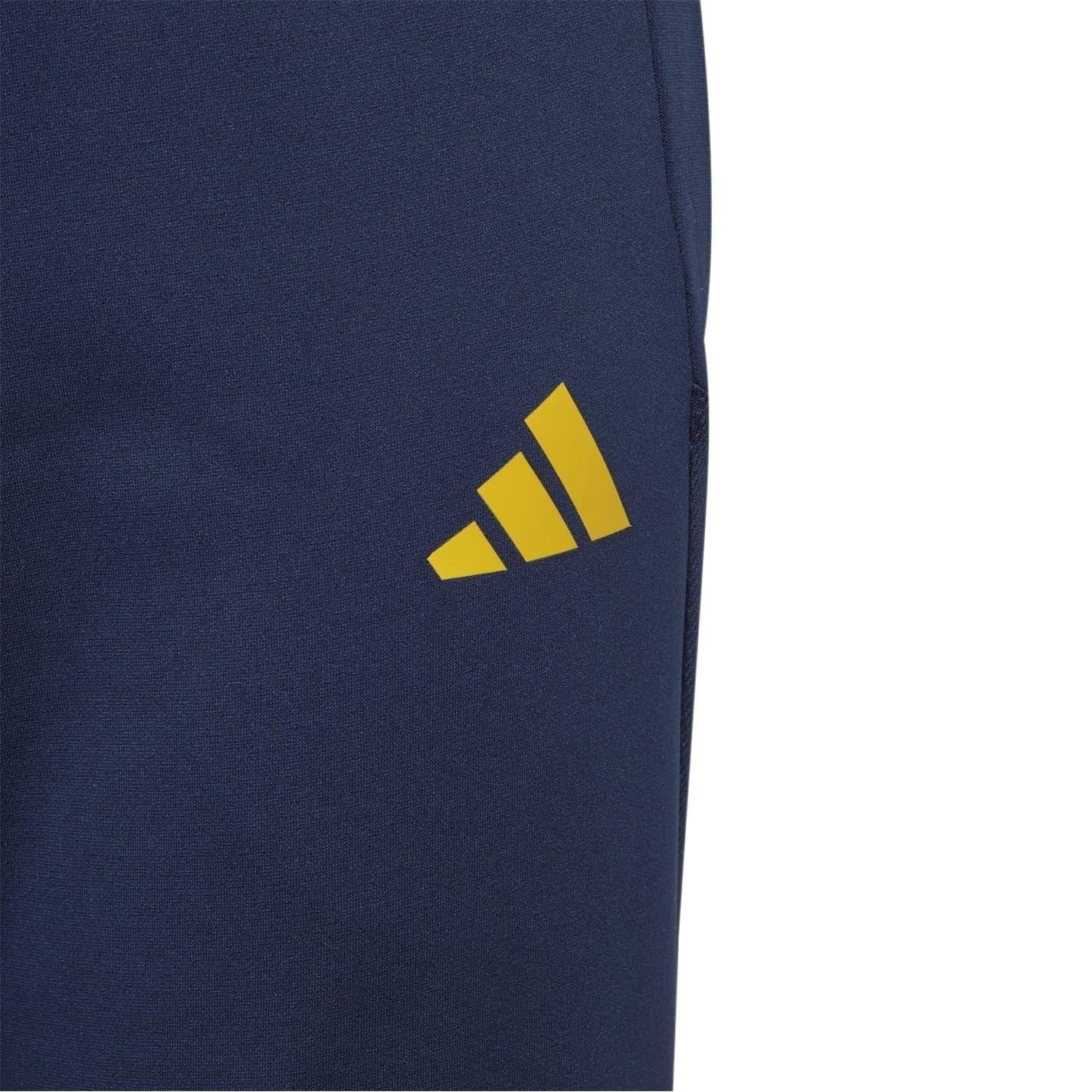 Team Navy Blue - Side - Adidas Childrens-Kids Sweden FA Tracksuit Bottoms