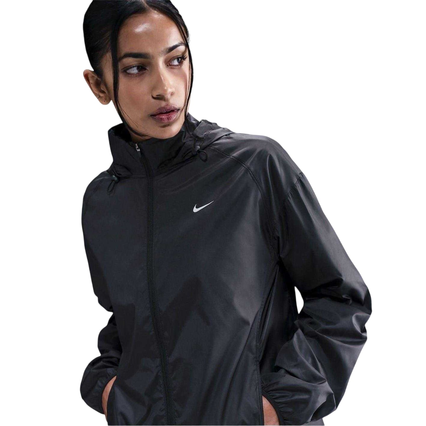Black - Side - Nike Womens-Ladies Tempo Jacket