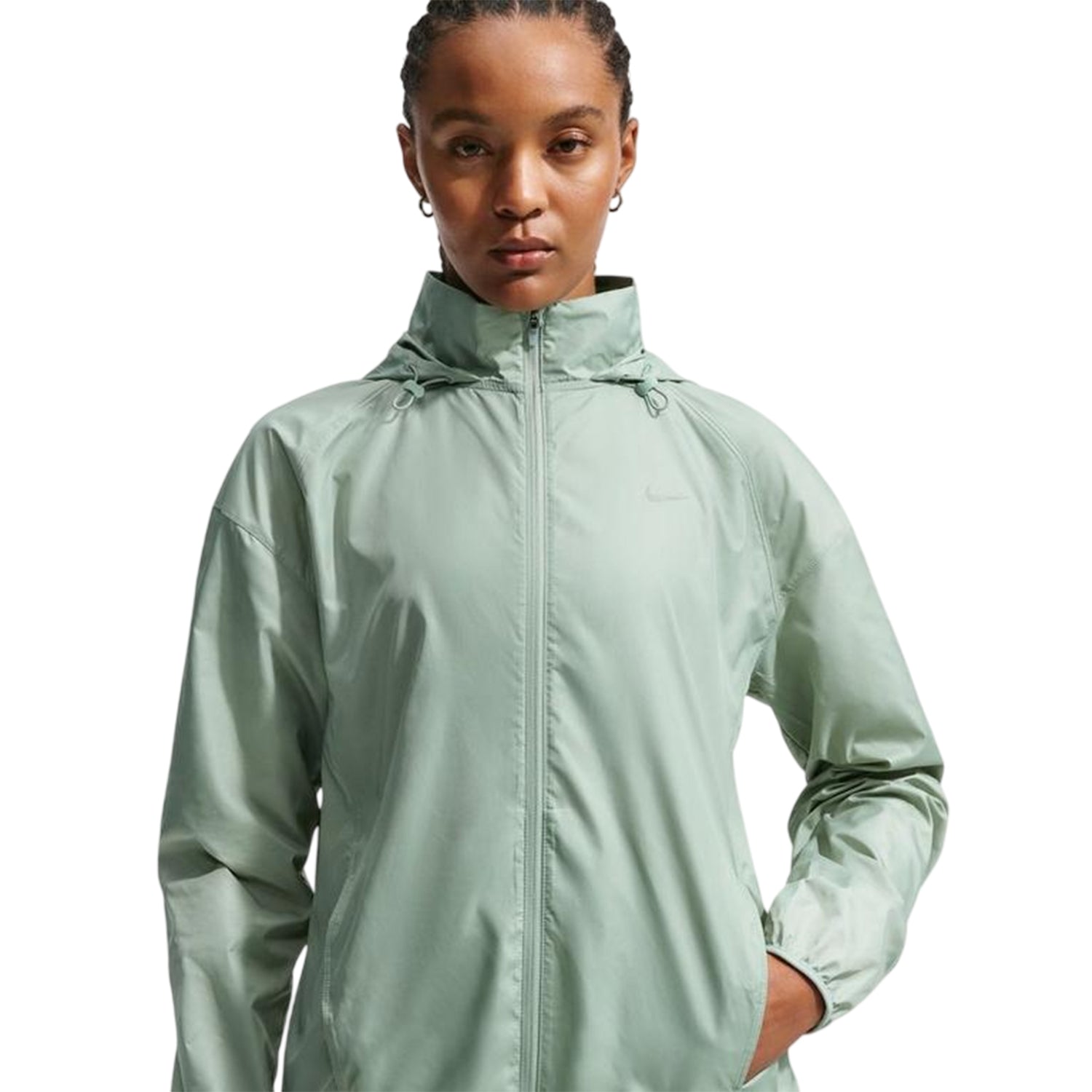 Green - Side - Nike Womens-Ladies Tempo Jacket