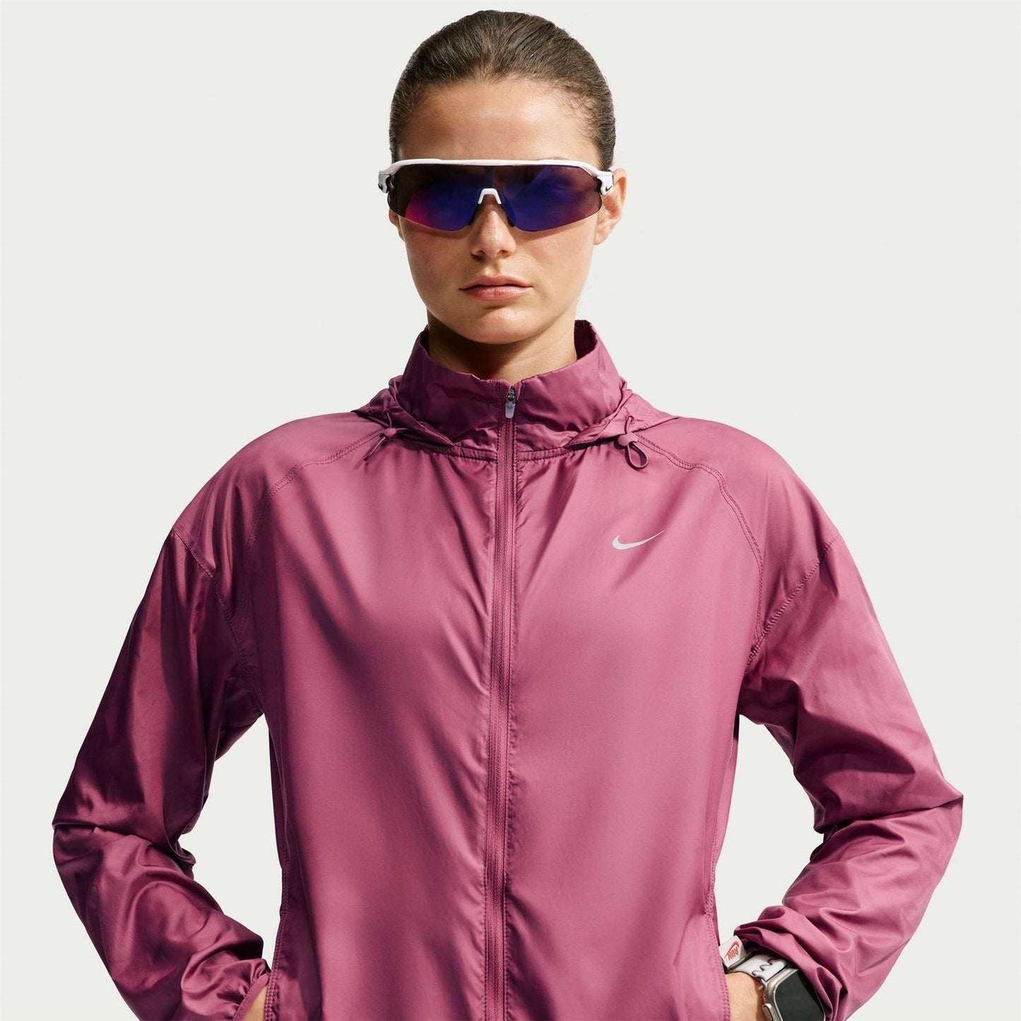 Pink Smoke - Front - Nike Womens-Ladies Tempo Jacket
