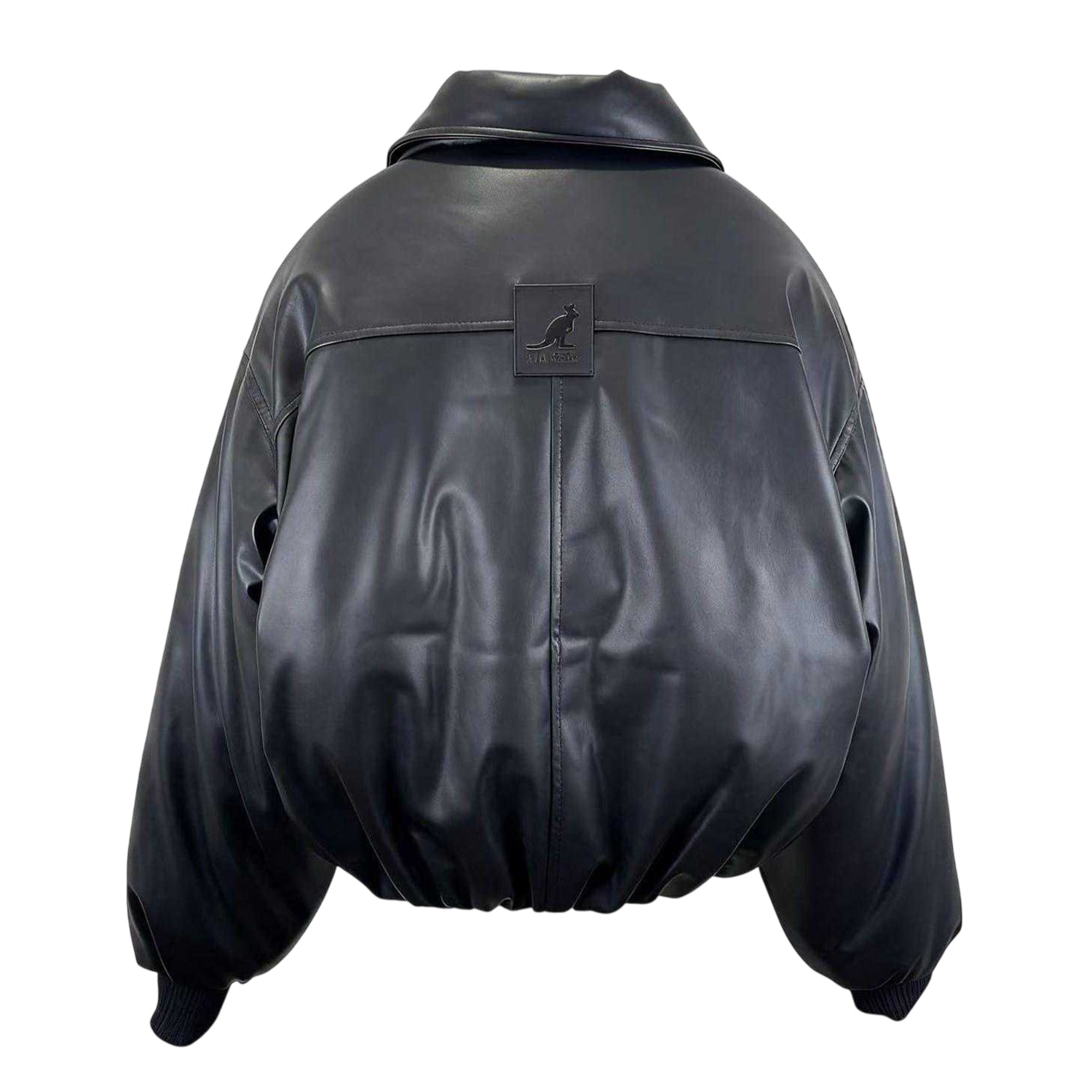 Black - Back - Kangol Womens-Ladies Plain Ribbed Cuff Bomber Jacket
