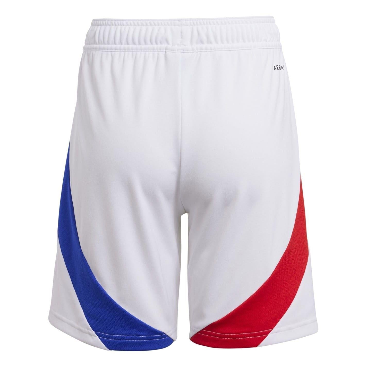 White - Back - Adidas Childrens-Kids 24-25 Olympique Lyonnais Home Shorts