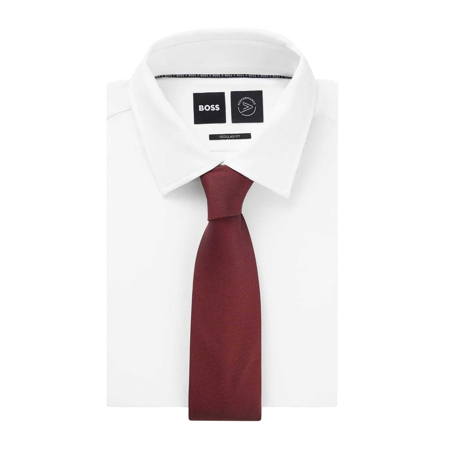 Dark Red - Back - Boss Slim Formal Tie