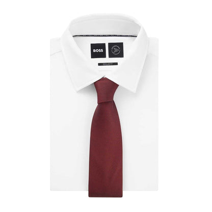 Dark Red - Back - Boss Slim Formal Tie