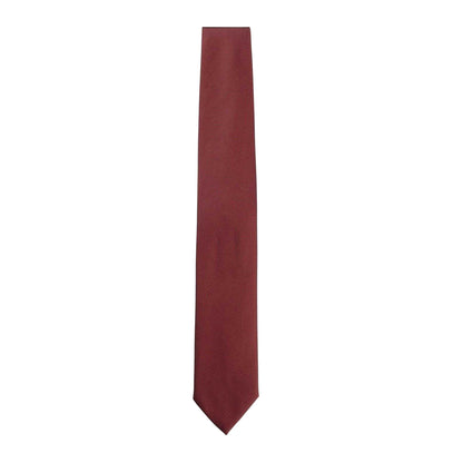 Dark Red - Front - Boss Slim Formal Tie