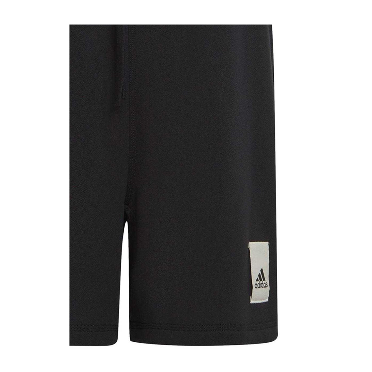 Black - Side - Adidas Mens Essentials Fleece Lounge Shorts