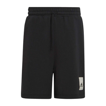 Black - Front - Adidas Mens Essentials Fleece Lounge Shorts