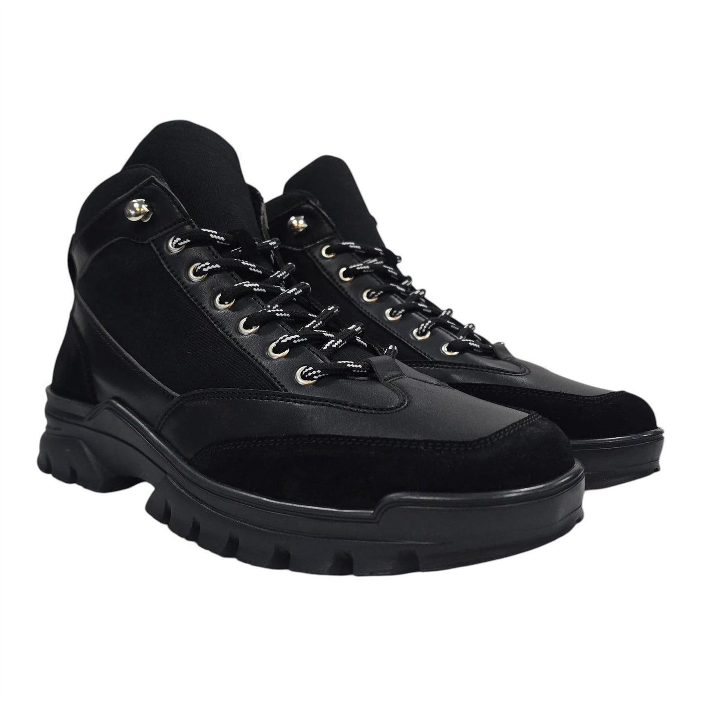 Black - Lifestyle - Firetrap Mens Jason Leather Hiking Boots