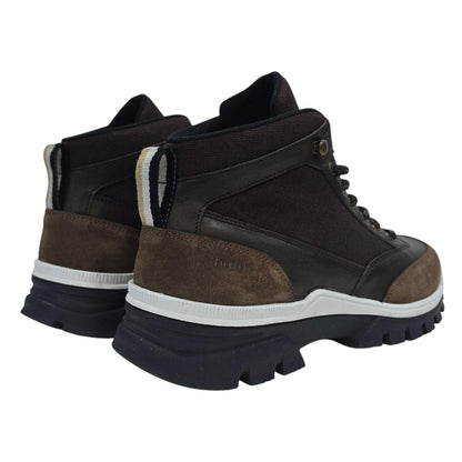 Brown - Back - Firetrap Mens Jason Leather Hiking Boots
