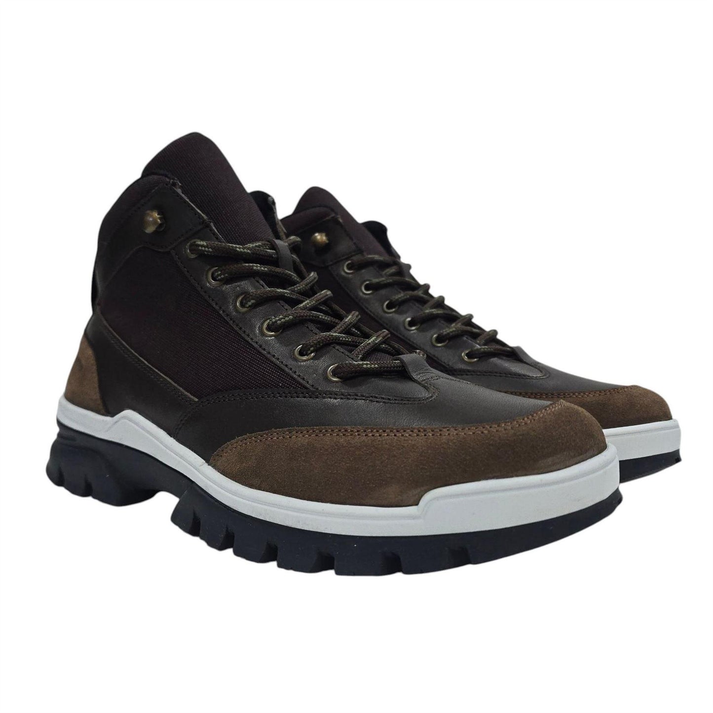 Brown - Lifestyle - Firetrap Mens Jason Leather Hiking Boots