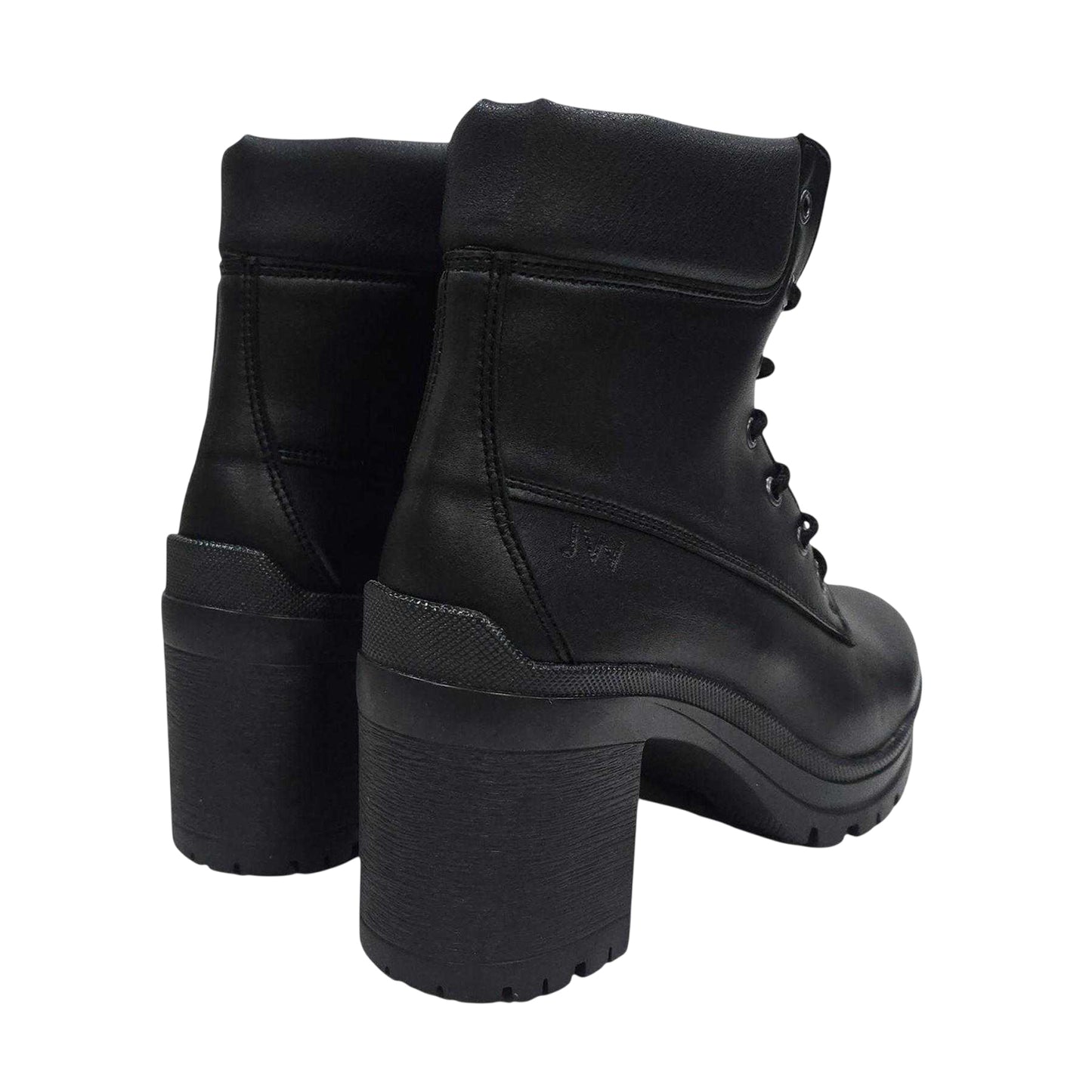 Black - Back - Jack Wills Womens-Ladies Fada Leather High Heel Ankle Boots