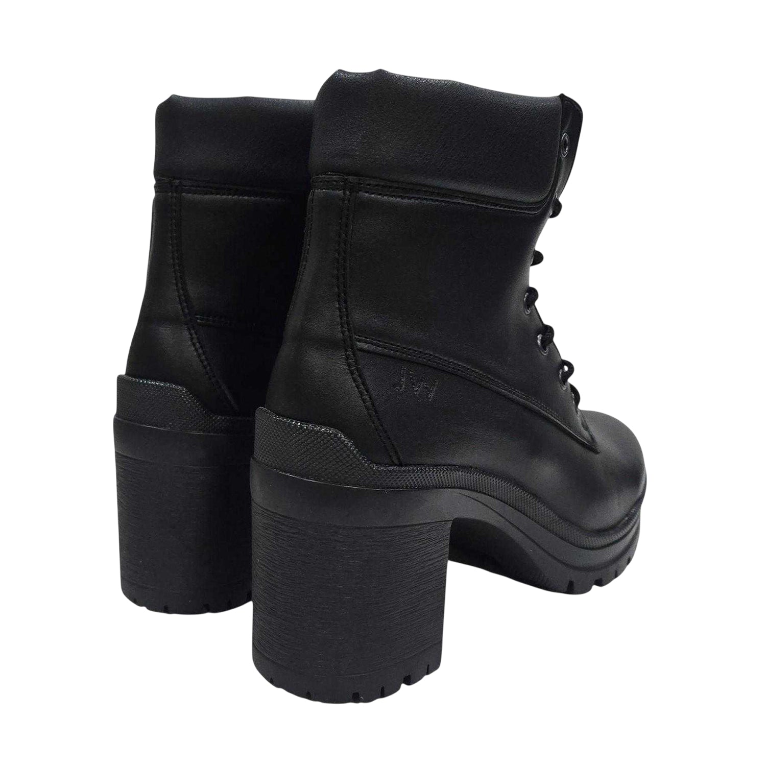 Black - Back - Jack Wills Womens-Ladies Fada Leather High Heel Ankle Boots