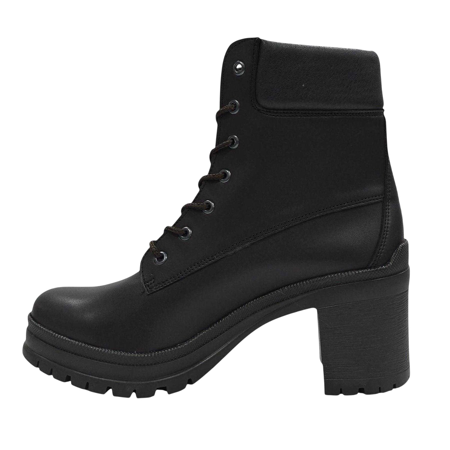 Dark Brown - Side - Jack Wills Womens-Ladies Fada Leather High Heel Ankle Boots