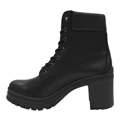 Dark Brown - Side - Jack Wills Womens-Ladies Fada Leather High Heel Ankle Boots